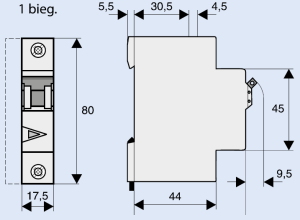 Eaton Wyłącznik nadprądowy FAZ-C6/1 1P C 6A 15kA AC - 278555 2