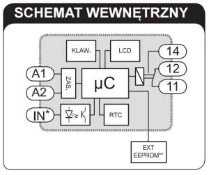 Zamel Programator czasowy 1-kanałowy tygodniowy Econo* 230V AC ZCM-11E 4