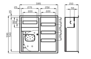Sabaj Rozdzielnia podtynkowa licznikowa RL-48 z okienkiem IP30 - 2-100 2