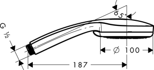 Słuchawka prysznicowa Hansgrohe Croma 100 Vario 4-funkcyjna chrom (28535000) 2