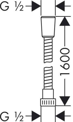 Wąż prysznicowy Hansgrohe Metaflex chrom 160cm (28266000) 2