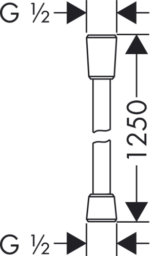 Wąż prysznicowy Hansgrohe Isiflex chrom 125cm (28272000) 2