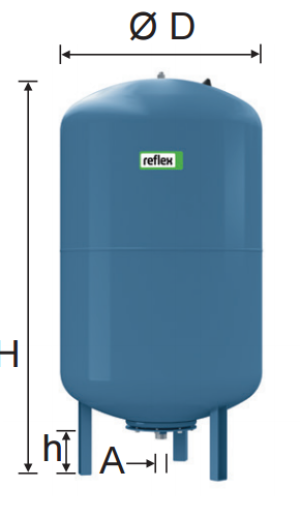 Reflex Naczynie przeponowe DE 200L 10bar c.w.u. - 7306700 2