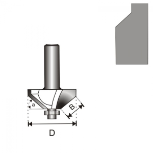 Dedra Frez do drewna frezujący 45st. z łożyskiem trzpień 6mm (07F101A) 2