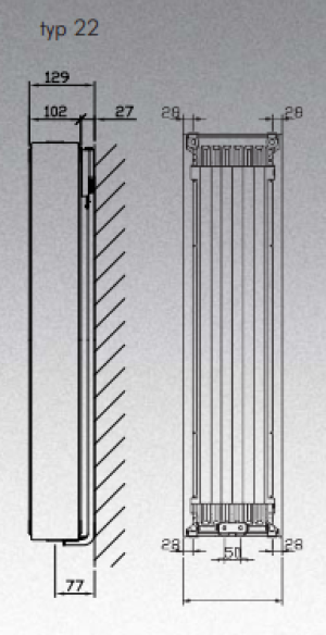 Stelrad Grzejnik VERTEX PLAN typ 22 600x1600mm 2