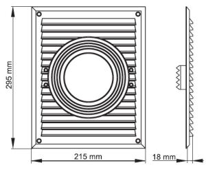 Maxpol Kratka do pochłaniacza uniwersalna 215x265mm biała - 136 2