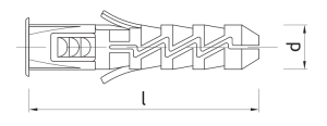 Koelner Kołek rozporowy FIX 6x30mm z hakiem prostym 200szt. - FIX-06K 9
