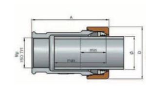Gebo Złączka zaciskowa QI GW 6/4" do rur stalowych - 17.195.01.05 2