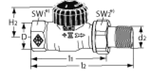 Heimeier Zawór termostatyczny Standard 1/2" prosty (2202-02.000) 2