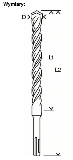 Wiertło Bosch do betonu SDS+ 6mm  (2608831010) 2