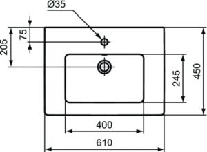 Umywalka Ideal Standard Tempo 61cm (E066801) 4