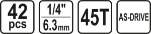 Zestaw narzędzi Sthor 42 el. (58641) 5