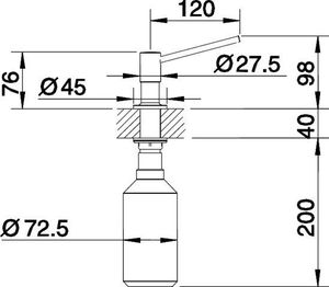 Blanco Dozownik Torre Chrom 2