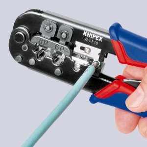 Knipex Szczypce do zagniatania wtyków telefonicznych Western 190mm (97 51 10) 4