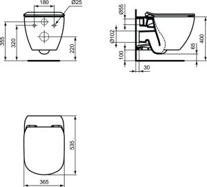 Miska WC Ideal Standard Tesi AquaBlade wisząca (T007901) 3