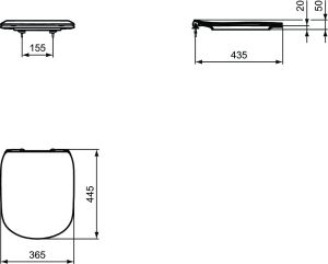 Deska sedesowa Ideal Standard Tesi (T352701) 3
