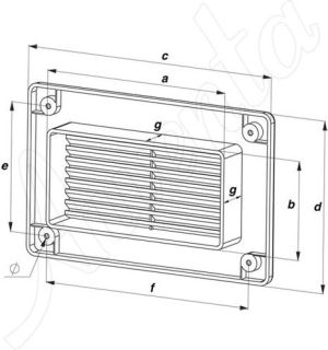 AWENTA Zakończenie kanału płaskiego 55 x 110mm brąz (KP55-30BR) 2