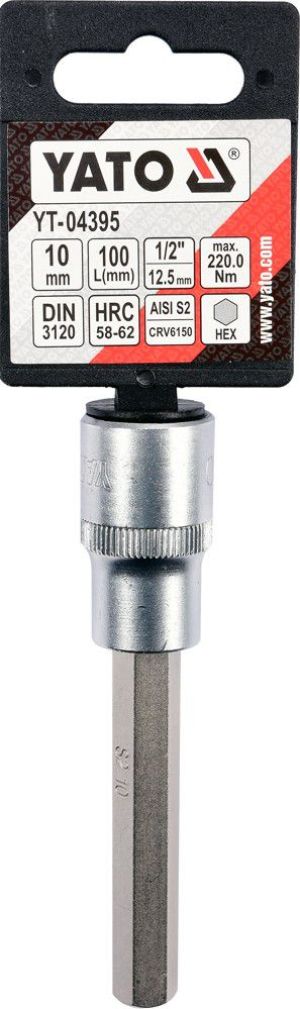 Yato Nasadka trzpieniowa imbusowa hex 1/2" H10 x 100mm długa (YT-04395) 3