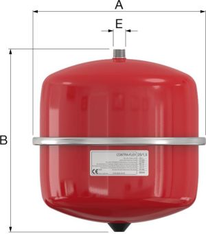 Flamco Naczynie wzbiorcze Contra Flex wiszące 25L czerwone do C.O. 3bar (26243) 5