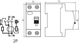 Kanlux Wyłącznik różnicowo-prądowy 2P AC 40A (23181) 2