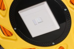Goobay Przedłużacz bębnowy teleinformatyczny S/FTP kat. 7A 4 x 2 x AWG23 LSZH pomarańczowy 50m (58934) 3