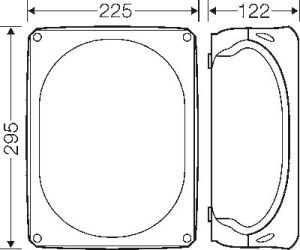 Hensel Puszka n/t odgałęźna 295 x 225 x 122mm IP66/67 czarna KF 3500 C (62000094) 2