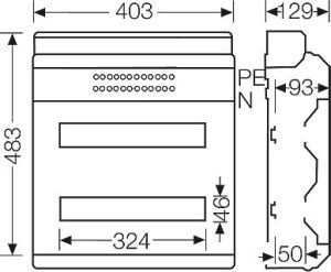 Hensel Rozdzielnica modułowa 2 x 18 natynkowa IP54 KV 2536 (6100227) 2