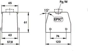 LAPP Obudowa wtyczki PG21 IP65 EPIC H-B 24 TG 21 (10121000) 2