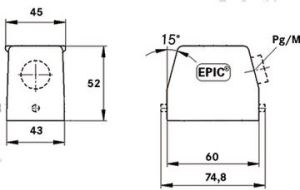 LAPP Obudowa wtyczki kątowa PG13,5 IP65 EPIC H-B 6 TS (10012000) 2