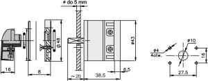 Elektromet Łącznik krzywkowy 0-1 1P 12A IP65 Łuk E12-52 z płytką (921252) 2