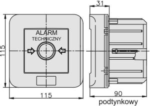 Elektromet Wyłącznik alarmowy 2Z 12A /WYŁĄCZNIK GŁÓWNY/ IP55 WG-2s (921441) 4