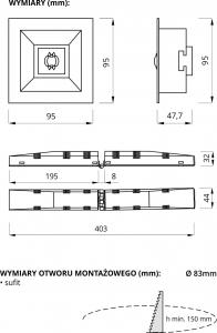 AWEX Oprawa awaryjna LOVATO P ECO LED 1W 125lm (opt. koryt.) 1h jednozadaniowa biała LVPC/1W/ESE/X/WH - LVPC/1W/ESE/X/WH 2