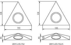 Kanlux Oprawa podszafkowa Zepo LFD-T02-C/M 20W G4 IP20 chrom matowy (04381) 3