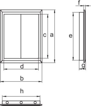 Vents Drzwiczki rewizyjne białe 100 x 100mm (WPD100X100) 2