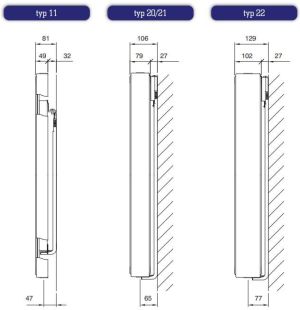 Stelrad Grzejnik Vertex Style typ 22 2200 x 400mm 1363W 5