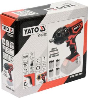 Klucz udarowy Yato YT-82805 18 V 1/2" 3