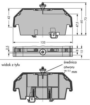 Wago Podstawka pokrywy listwy typ I (709-167) 2
