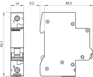 Siemens Wyłącznik nadprądowy 1P B 4A 6kA (5SL6104-6) 2