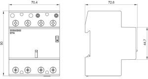 Siemens Przekaźnik bistabilny 63A 4Z 230VAC (5TT4474-0) 2