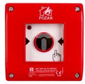 Spamel Ręczny ostrzegacz przeciwpożarowy natynkowy, styk 1Z+LED 230V AC (OP1-W01-B\10-230) 2