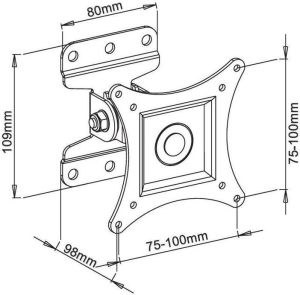 Techly Uchwyt Ścienny do telewizora TV/LCD 13-30 cali 23kg Obrotowy Biały (23868) 3