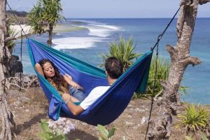 Ticket To The Moon Hamak dwuosobowy Original Hammock Burgundy/Dark Yellow 320x200cm (TMO3437) 2