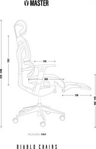 Krzesło biurowe Diablo Chairs V-Master Czarno-szare 2