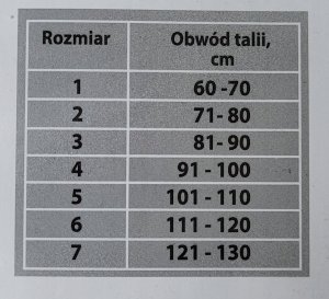 TOROS-GROUP Pas pooperacyjny z szynami usztywniajĄcymi , porowaty - Wysokoâ  24 cm rozmiar 7 - 150P(b)-5 3