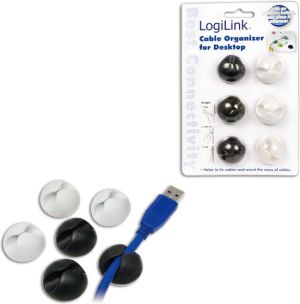 Organizer LogiLink Uchwyt Różne kolory 6 sztuk  (KAB0009) 2