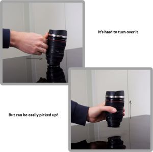 Froster Antigravitacinis termo puodelis Froster Lens Mug, juodas (5906660865933) - 19484020 10