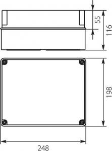 Elektro-Plast Obudowa hermetyczna natynkowa 248x198x106mm IP65 szara OH-4B.1 (29.45) 2