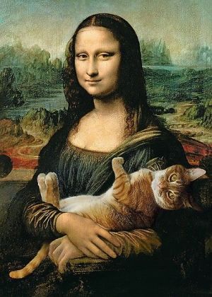 Trefl Puzzle 500 elementów - Mona Lisa i kot Mruczek (GXP-645723) 2