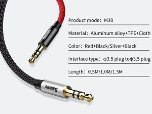 Kabel Baseus Jack 3.5mm - Jack 3.5mm 1m czarny (27890-uniw) 15