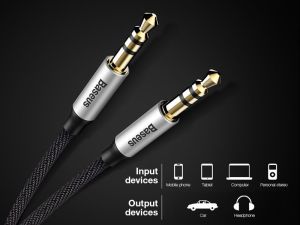 Kabel Baseus Jack 3.5mm - Jack 3.5mm 1.5m czarny (30477-uniw) 8